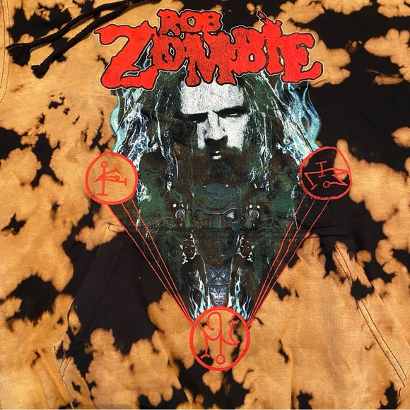 SOLD 🚫 Rob Zombie Sinister Urge Crystal Wash Hoodie - Picture 3 of 9